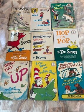 Lot of 9 Classic Children’s Books Featuring Dr. Seuss Titles some vintage